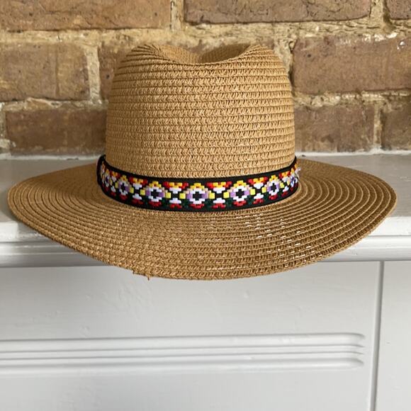 Straw beach summer color hat band sun hat - Picture 6 of 7